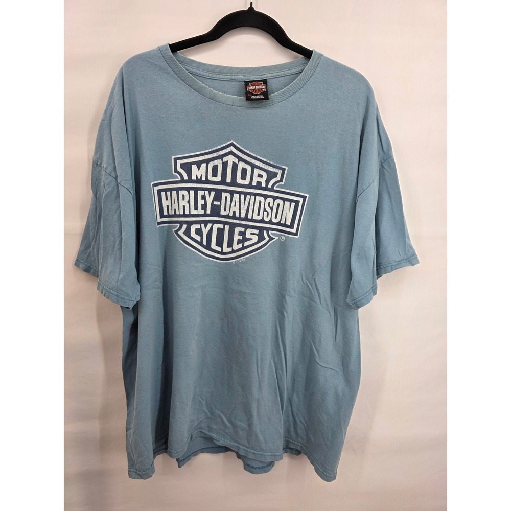 Harley Davidson St Augustine Florida T-Shirt Mens XXL Blue Vintage 2010 Graphic